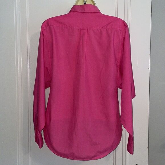 Vtg 70s Here’s A Hug bright pink shirt - Picture 5 of 12